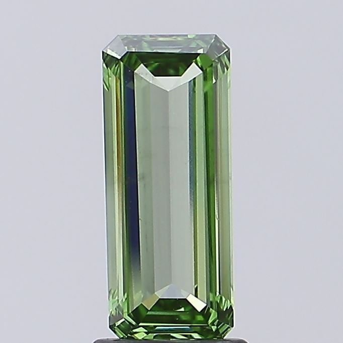 Loose Diamond - EMERALD 1.86ct Fancy Vivid Green VS1: Loose Diamond - EMERALD 1.86ct Fancy Vivid Green VS1 Source: This is a real non-mined Diamond that has been grown in a lab Shape: EMERALD Carats: 1.86 Color: Fancy Vivid Green Certification: IGI Video