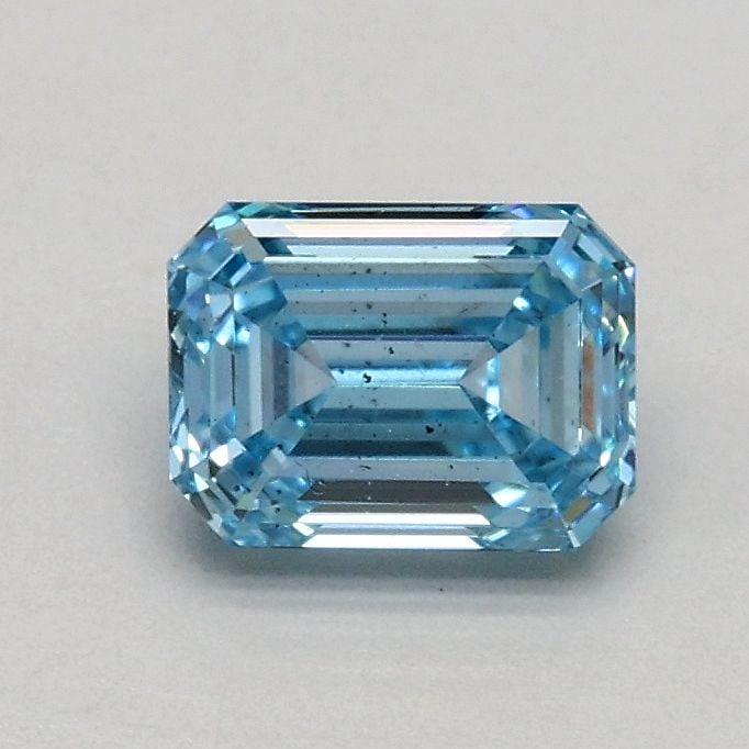 Loose Diamond - EMERALD 0.51ct Fancy Intense Blue SI1: Loose Diamond - EMERALD 0.51ct Fancy Intense Blue SI1 Source: This is a real non-mined Diamond that has been grown in a lab Shape: EMERALD Carats: 0.51 Color: Fancy Intense Blue Certification: IGI Vid
