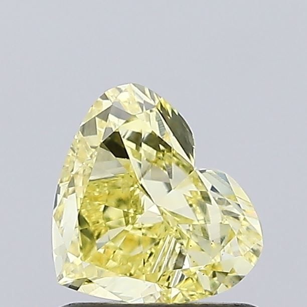 Loose Diamond - HEART 1.0ct Fancy Intense Yellow VS1: Loose Diamond - HEART 1.0ct Fancy Intense Yellow VS1 Source: This is a real non-mined Diamond that has been grown in a lab Shape: HEART Carats: 1.0 Color: Fancy Intense Yellow Certification: IGI Video