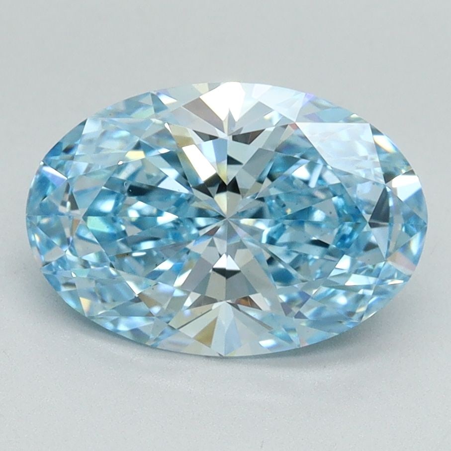 Loose Diamond - OVAL 2.23ct Fancy Vivid Blue VS1: Loose Diamond - OVAL 2.23ct Fancy Vivid Blue VS1 Source: This is a real non-mined Diamond that has been grown in a lab Shape: OVAL Carats: 2.23 Color: Fancy Vivid Blue Certification: IGI Video: