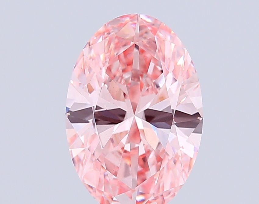 Loose Diamond - OVAL 4.84ct Fancy Vivid Pink VS1: Loose Diamond - OVAL 4.84ct Fancy Vivid Pink VS1 Source: This is a real non-mined Diamond that has been grown in a lab Shape: OVAL Carats: 4.84 Color: Fancy Vivid Pink Certification: IGI Video:
