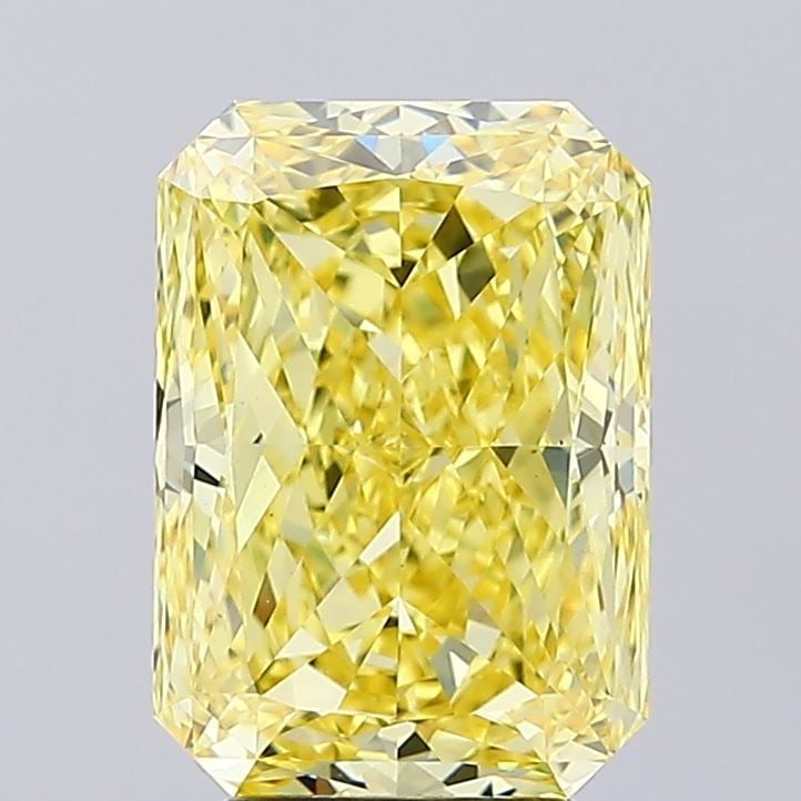 Loose Diamond - RADIANT 4.69ct Fancy Vivid Yellow VS1: Loose Diamond - RADIANT 4.69ct Fancy Vivid Yellow VS1 Source: This is a real non-mined Diamond that has been grown in a lab Shape: RADIANT Carats: 4.69 Color: Fancy Vivid Yellow Certification: IGI Vid