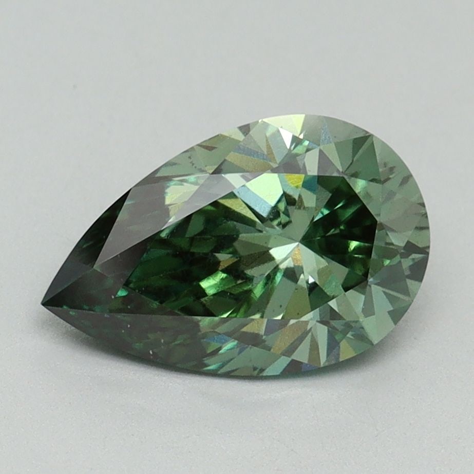 Loose Diamond - PEAR 1.7ct Fancy Vivid Green VS1: Loose Diamond - PEAR 1.7ct Fancy Vivid Green VS1 Source: This is a real non-mined Diamond that has been grown in a lab Shape: PEAR Carats: 1.7 Color: Fancy Vivid Green Certification: IGI Video: