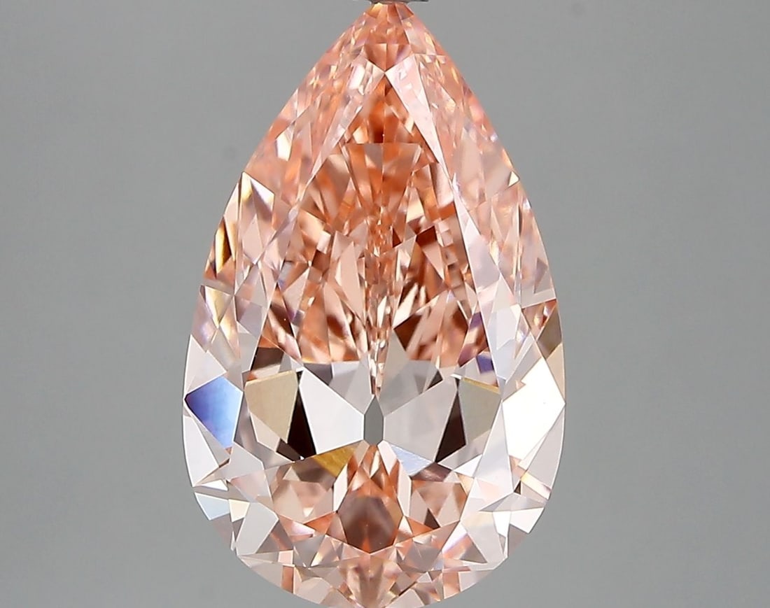 Loose Diamond - PEAR 4.44ct Fancy Intense Pink VVS2: Loose Diamond - PEAR 4.44ct Fancy Intense Pink VVS2 Source: This is a real non-mined Diamond that has been grown in a lab Shape: PEAR Carats: 4.44 Color: Fancy Intense Pink Certification: IGI Video: