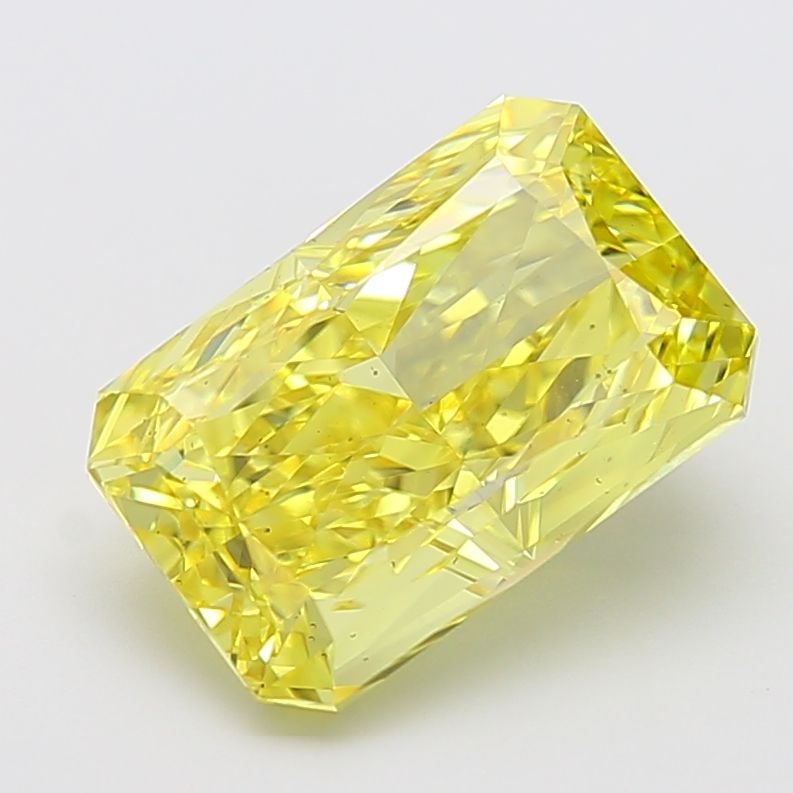 Loose Diamond - RADIANT 7.01ct Fancy Vivid Yellow VS1: Loose Diamond - RADIANT 7.01ct Fancy Vivid Yellow VS1 Source: This is a real non-mined Diamond that has been grown in a lab Shape: RADIANT Carats: 7.01 Color: Fancy Vivid Yellow Certification: IGI Vid