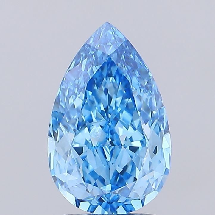 Loose Diamond - PEAR 2.56ct Fancy Vivid Blue VS1: Loose Diamond - PEAR 2.56ct Fancy Vivid Blue VS1 Source: This is a real non-mined Diamond that has been grown in a lab Shape: PEAR Carats: 2.56 Color: Fancy Vivid Blue Certification: IGI Video: