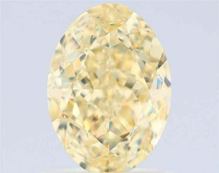 Loose Diamond - OVAL 1.23ct Fancy Light Yellow VVS2: Loose Diamond - OVAL 1.23ct Fancy Light Yellow VVS2 Source: Natural Shape: OVAL Carats: 1.23 Color: Fancy Light Yellow Certification: GIA Video: