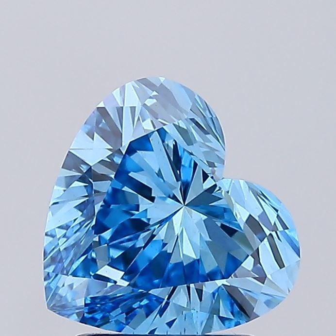 Loose Diamond - HEART 2.02ct Fancy Vivid Blue VS2: Loose Diamond - HEART 2.02ct Fancy Vivid Blue VS2 Source: This is a real non-mined Diamond that has been grown in a lab Shape: HEART Carats: 2.02 Color: Fancy Vivid Blue Certification: IGI Video: