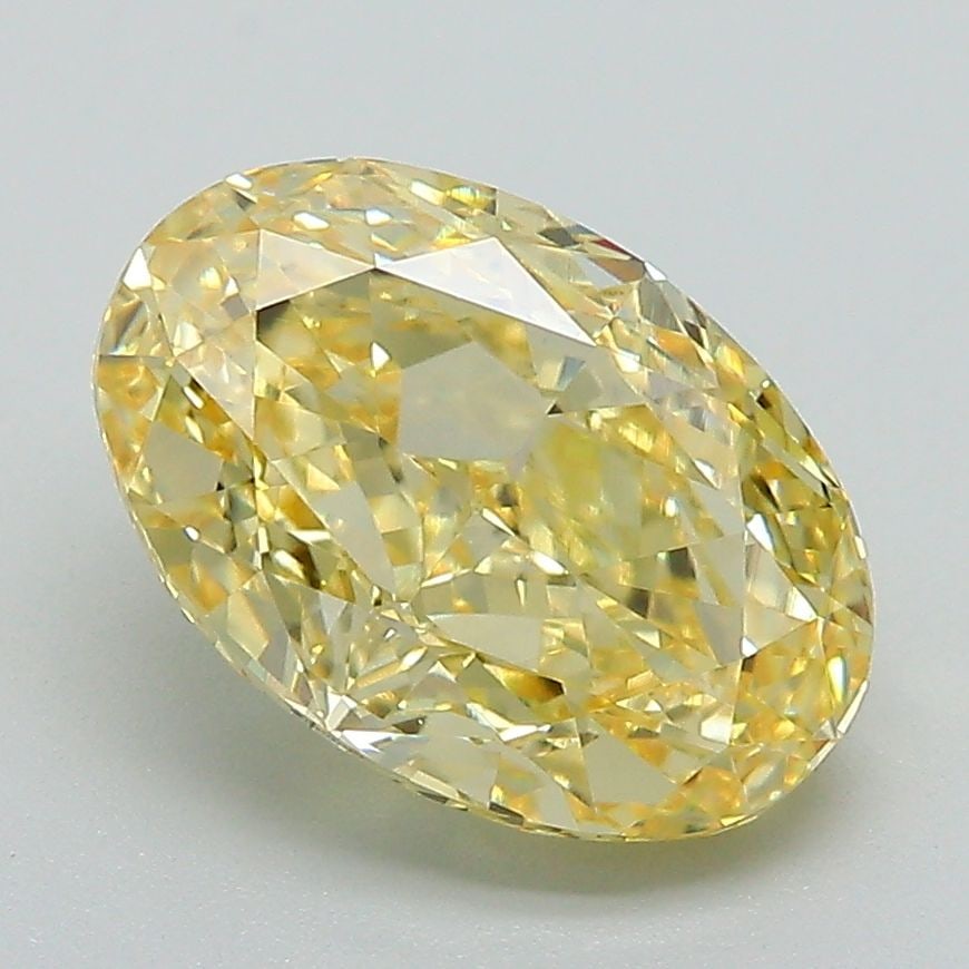 Loose Diamond - OVAL 3.07ct Fancy Vivid Yellow VS1: Loose Diamond - OVAL 3.07ct Fancy Vivid Yellow VS1 Source: This is a real non-mined Diamond that has been grown in a lab Shape: OVAL Carats: 3.07 Color: Fancy Vivid Yellow Certification: IGI Video: