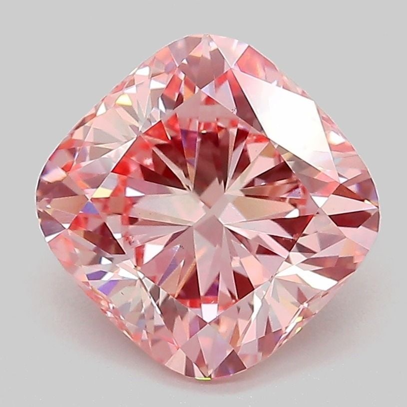 Loose Diamond - CUSHION MODIFIED 3.01ct Fancy Vivid Pink VS1: Loose Diamond - CUSHION MODIFIED 3.01ct Fancy Vivid Pink VS1 Source: This is a real non-mined Diamond that has been grown in a lab Shape: CUSHION MODIFIED Carats: 3.01 Color: Fancy Vivid Pink Certific