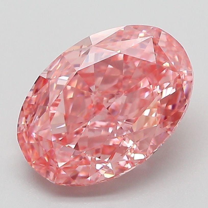 Loose Diamond - OVAL 3.13ct Fancy Vivid Pink VVS2: Loose Diamond - OVAL 3.13ct Fancy Vivid Pink VVS2 Source: This is a real non-mined Diamond that has been grown in a lab Shape: OVAL Carats: 3.13 Color: Fancy Vivid Pink Certification: IGI The Diamond 