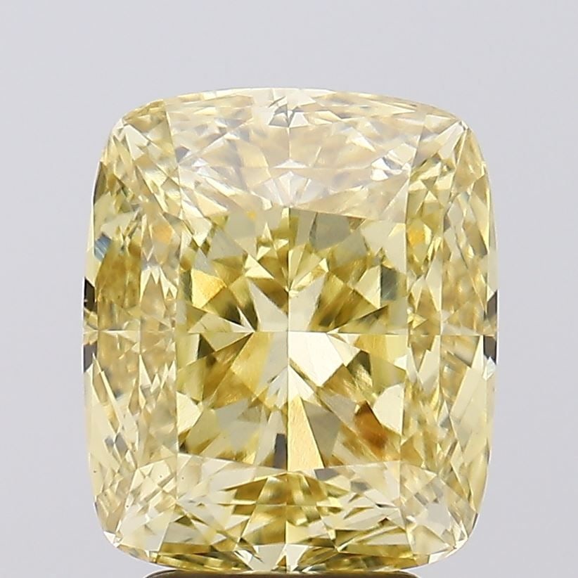 Loose Diamond - CUSHION MODIFIED 4.03ct Fancy Intense Yellow VS1: Loose Diamond - CUSHION MODIFIED 4.03ct Fancy Intense Yellow VS1 Source: This is a real non-mined Diamond that has been grown in a lab Shape: CUSHION MODIFIED Carats: 4.03 Color: Fancy Intense Yellow 