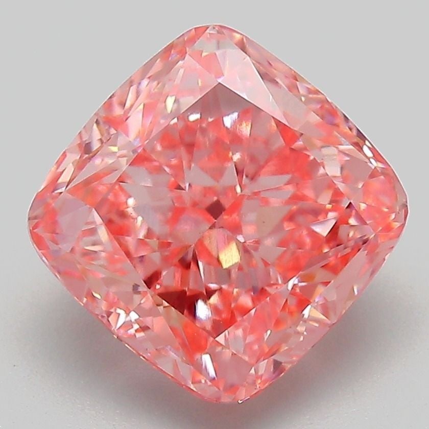 Loose Diamond - CUSHION MODIFIED 4.16ct Fancy Vivid Pink VS1: Loose Diamond - CUSHION MODIFIED 4.16ct Fancy Vivid Pink VS1 Source: This is a real non-mined Diamond that has been grown in a lab Shape: CUSHION MODIFIED Carats: 4.16 Color: Fancy Vivid Pink Certific