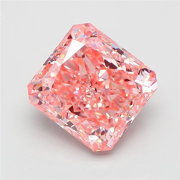 Loose Diamond - SQUARE RADIANT 5.57ct Fancy Vivid Pink VS1: Loose Diamond - SQUARE RADIANT 5.57ct Fancy Vivid Pink VS1 Source: This is a real non-mined Diamond that has been grown in a lab Shape: SQUARE RADIANT Carats: 5.57 Color: Fancy Vivid Pink