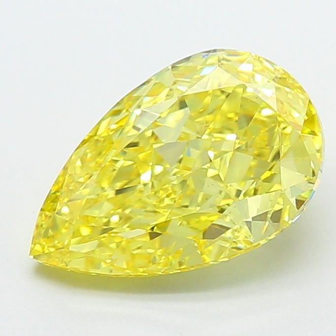 Loose Diamond - PEAR 4.51ct Fancy Vivid Yellow VS1: Loose Diamond - PEAR 4.51ct Fancy Vivid Yellow VS1 Source: This is a real non-mined Diamond that has been grown in a lab Shape: PEAR Carats: 4.51 Color: Fancy Vivid Yellow Certification: IGI Video: