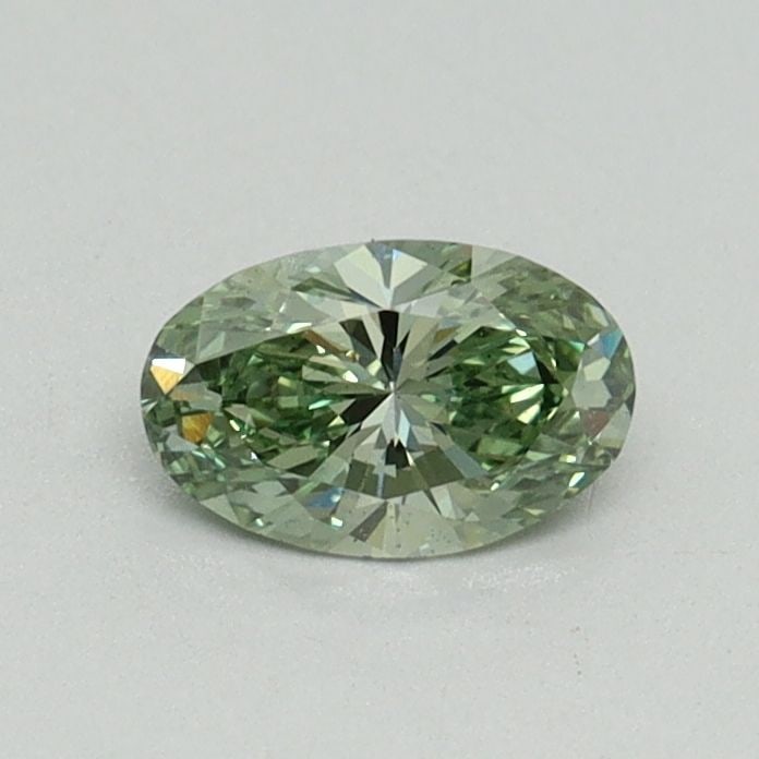 Loose Diamond - OVAL 0.39ct Fancy Vivid Green SI1: Loose Diamond - OVAL 0.39ct Fancy Vivid Green SI1 Source: This is a real non-mined Diamond that has been grown in a lab Shape: OVAL Carats: 0.39 Color: Fancy Vivid Green Certification: IGI Video: