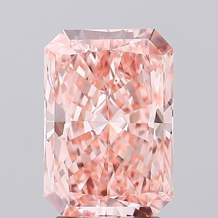 Loose Diamond - RADIANT 3.03ct Fancy Vivid Pink VVS2: Loose Diamond - RADIANT 3.03ct Fancy Vivid Pink VVS2 Source: This is a real non-mined Diamond that has been grown in a lab Shape: RADIANT Carats: 3.03 Color: Fancy Vivid Pink Certification: IGI Video: