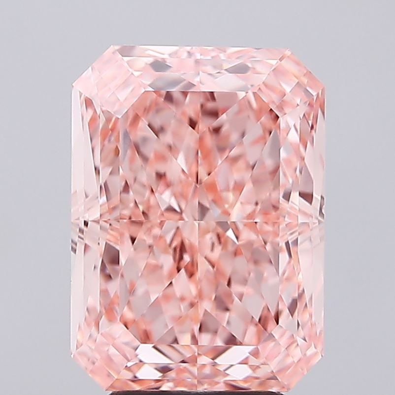 Loose Diamond - RADIANT 5.01ct Fancy Vivid Pink VS1: Loose Diamond - RADIANT 5.01ct Fancy Vivid Pink VS1 Source: This is a real non-mined Diamond that has been grown in a lab Shape: RADIANT Carats: 5.01 Color: Fancy Vivid Pink Certification: IGI Video: