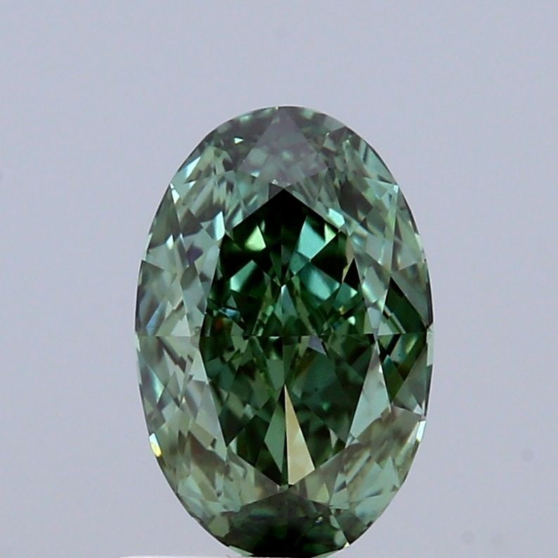 Loose Diamond - OVAL 1.05ct Fancy Vivid Green VVS2: Loose Diamond - OVAL 1.05ct Fancy Vivid Green VVS2 Source: This is a real non-mined Diamond that has been grown in a lab Shape: OVAL Carats: 1.05 Color: Fancy Vivid Green Certification: IGI Video: