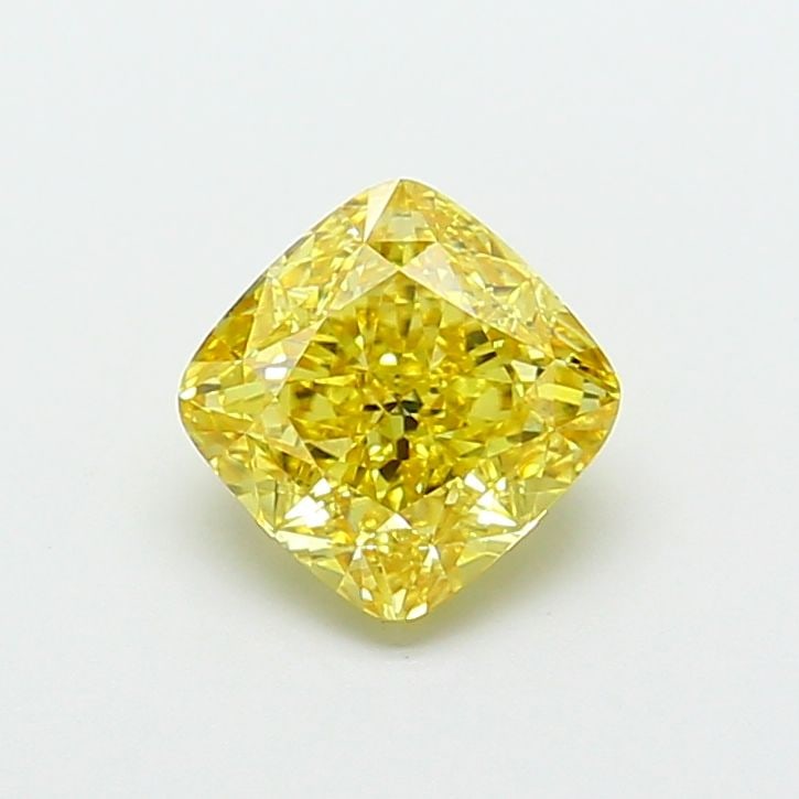 Loose Diamond - CUSHION MODIFIED 2.52ct Fancy Intense Yellow VVS2: Loose Diamond - CUSHION MODIFIED 2.52ct Fancy Intense Yellow VVS2 Source: This is a real non-mined Diamond that has been grown in a lab Shape: CUSHION MODIFIED Carats: 2.52 Color: Fancy Intense