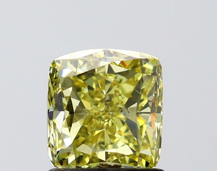 Loose Diamond - CUSHION MODIFIED 1.44ct Fancy Intense Yellow VS1: Loose Diamond - CUSHION MODIFIED 1.44ct Fancy Intense Yellow VS1 Source: This is a real non-mined Diamond that has been grown in a lab Shape: CUSHION MODIFIED Carats: 1.44 Color: Fancy Intense Yellow