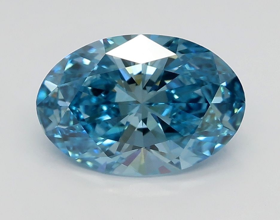 Loose Diamond - OVAL 1.52ct Fancy Vivid Blue VS2: Loose Diamond - OVAL 1.52ct Fancy Vivid Blue VS2 Source: This is a real non-mined Diamond that has been grown in a lab Shape: OVAL Carats: 1.52 Color: Fancy Vivid Blue Certification: IGI Video: