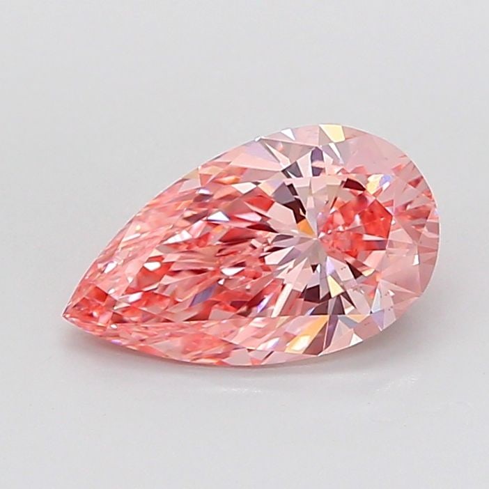 Loose Diamond - PEAR 2.02ct Fancy Vivid Pink VS2: Loose Diamond - PEAR 2.02ct Fancy Vivid Pink VS2 Source: This is a real non-mined Diamond that has been grown in a lab Shape: PEAR Carats: 2.02 Color: Fancy Vivid Pink Certification: IGI Video: