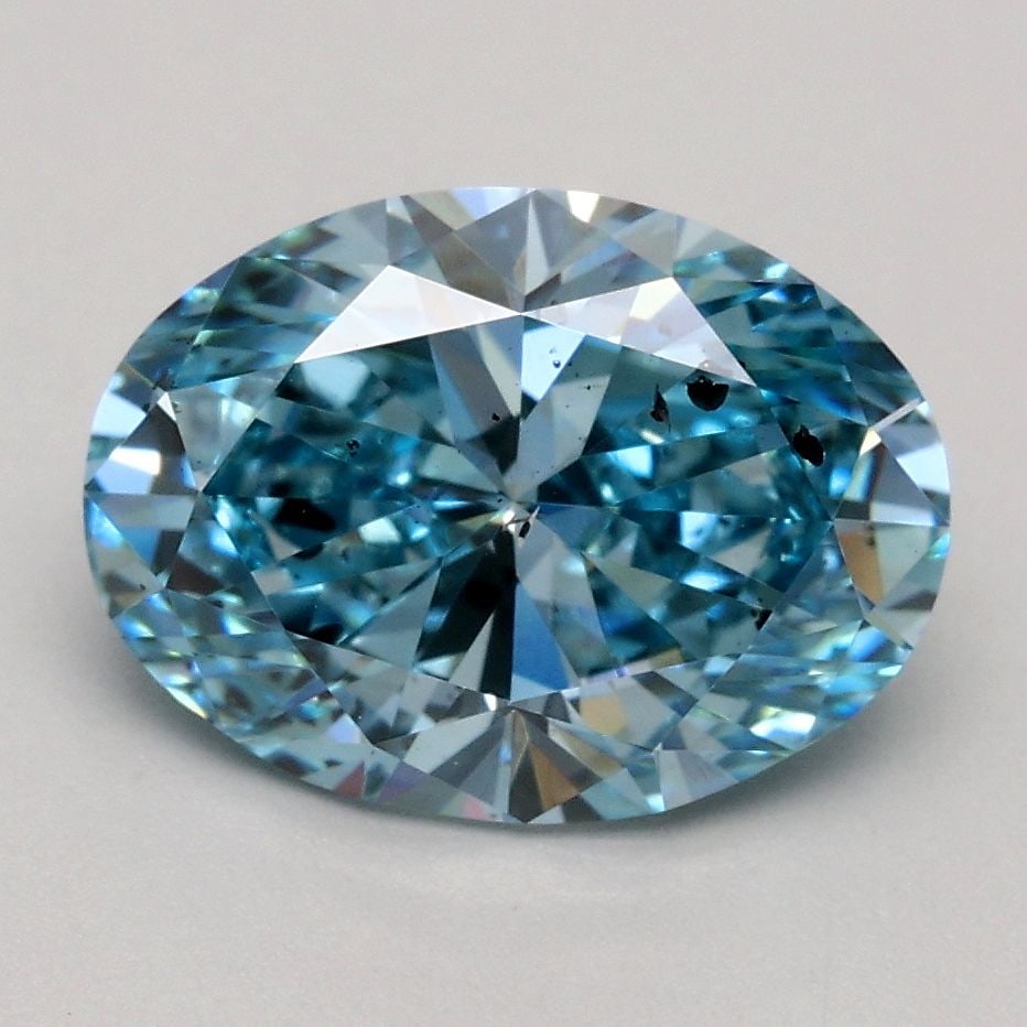 Loose Diamond - OVAL 1.82ct Fancy Vivid Blue SI1: Loose Diamond - OVAL 1.82ct Fancy Vivid Blue SI1 Source: This is a real non-mined Diamond that has been grown in a lab Shape: OVAL Carats: 1.82 Color: Fancy Vivid Blue Certification: IGI Video: