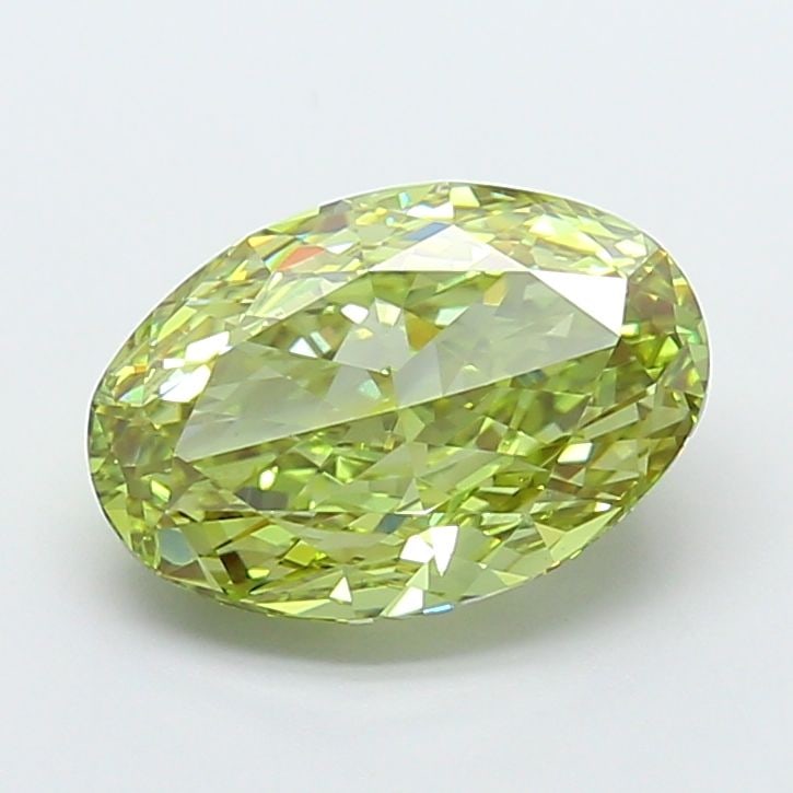 Loose Diamond - OVAL 5.02ct Fancy Vivid Green VS1: Loose Diamond - OVAL 5.02ct Fancy Vivid Green VS1 Source: This is a real non-mined Diamond that has been grown in a lab Shape: OVAL Carats: 5.02 Color: Fancy Vivid Green Certification: IGI Video: