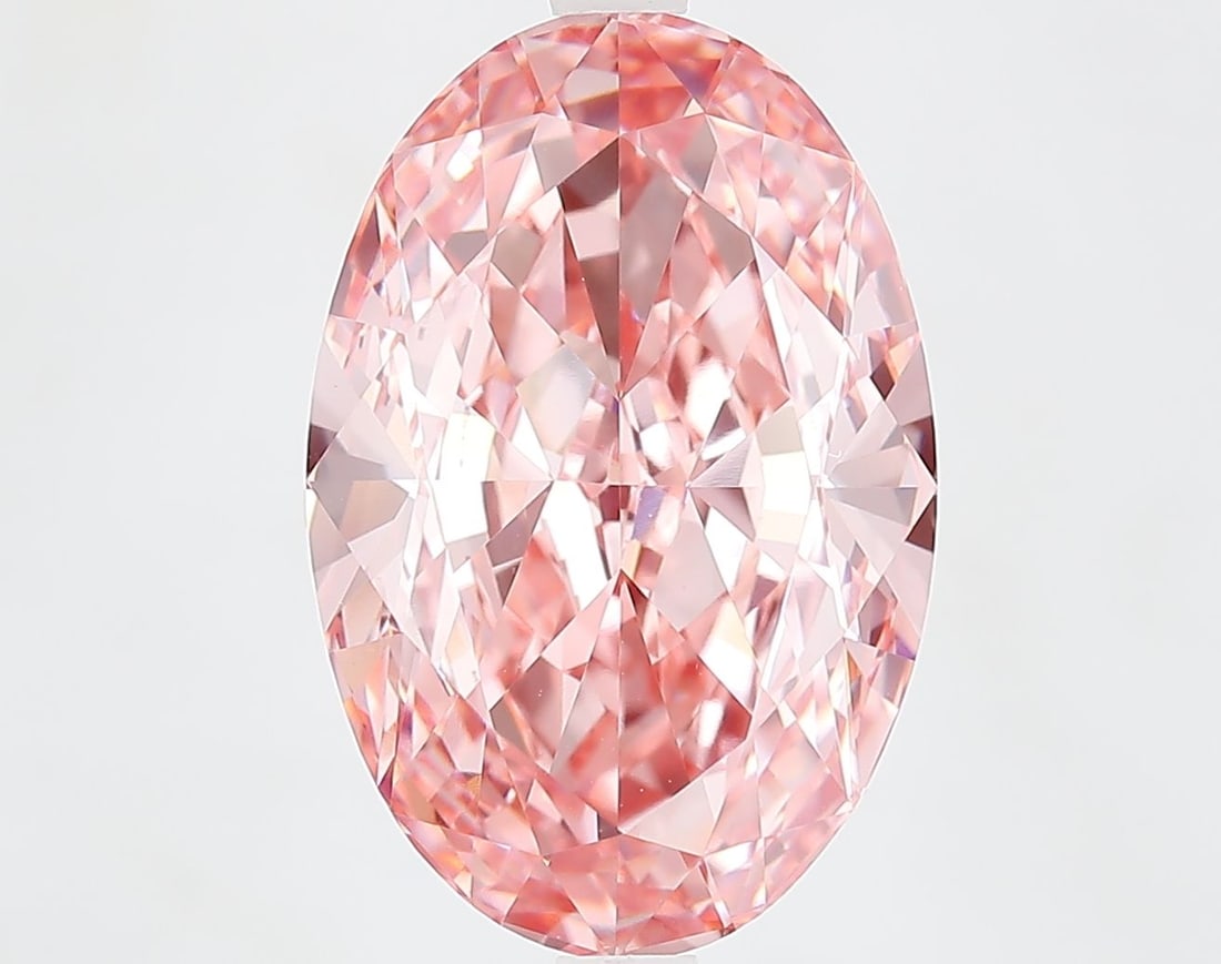 Loose Diamond - OVAL 7.76ct Fancy Vivid Pink VVS2: Loose Diamond - OVAL 7.76ct Fancy Vivid Pink VVS2 Source: This is a real non-mined Diamond that has been grown in a lab Shape: OVAL Carats: 7.76 Color: Fancy Vivid Pink Certification: IGI Video: