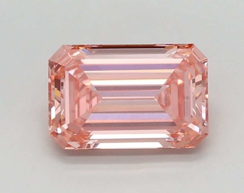 Loose Diamond - EMERALD 0.93ct Fancy Vivid Pink VVS2: Loose Diamond - EMERALD 0.93ct Fancy Vivid Pink VVS2 Source: This is a real non-mined Diamond that has been grown in a lab Shape: EMERALD Carats: 0.93 Color: Fancy Vivid Pink Certification: IGI Video: