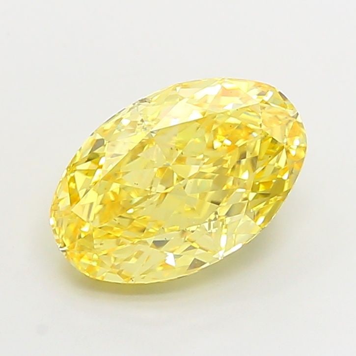 Loose Diamond - OVAL 5.11ct Fancy Vivid Yellow VS2: Loose Diamond - OVAL 5.11ct Fancy Vivid Yellow VS2 Source: This is a real non-mined Diamond that has been grown in a lab Shape: OVAL Carats: 5.11 Color: Fancy Vivid Yellow Certification: IGI Video: