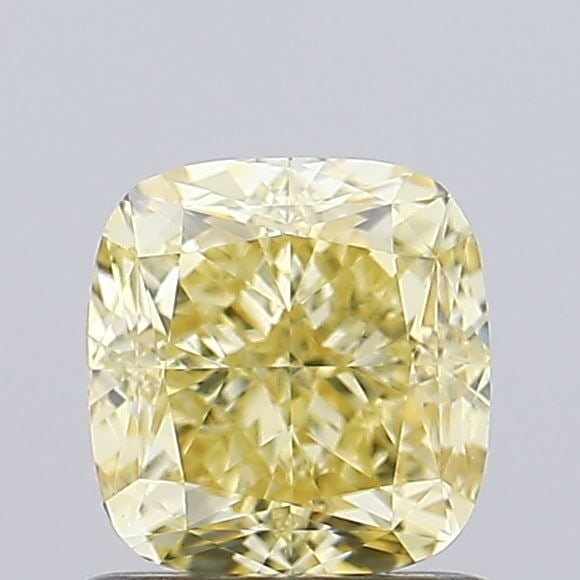 Loose Diamond - CUSHION MODIFIED 1.02ct Fancy Intense Yellow VS1: Loose Diamond - CUSHION MODIFIED 1.02ct Fancy Intense Yellow VS1 Source: This is a real non-mined Diamond that has been grown in a lab Shape: CUSHION MODIFIED Carats: 1.02 Color: Fancy Intense Yellow 
