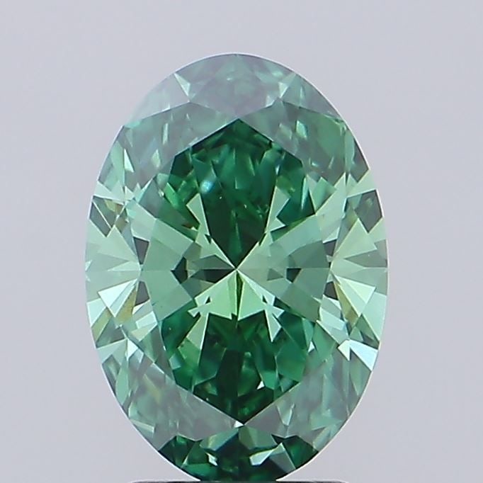 Loose Diamond - OVAL 2.52ct Fancy Vivid Green VVS2: Loose Diamond - OVAL 2.52ct Fancy Vivid Green VVS2 Source: This is a real non-mined Diamond that has been grown in a lab Shape: OVAL Carats: 2.52 Color: Fancy Vivid Green Certification: IGI Video: