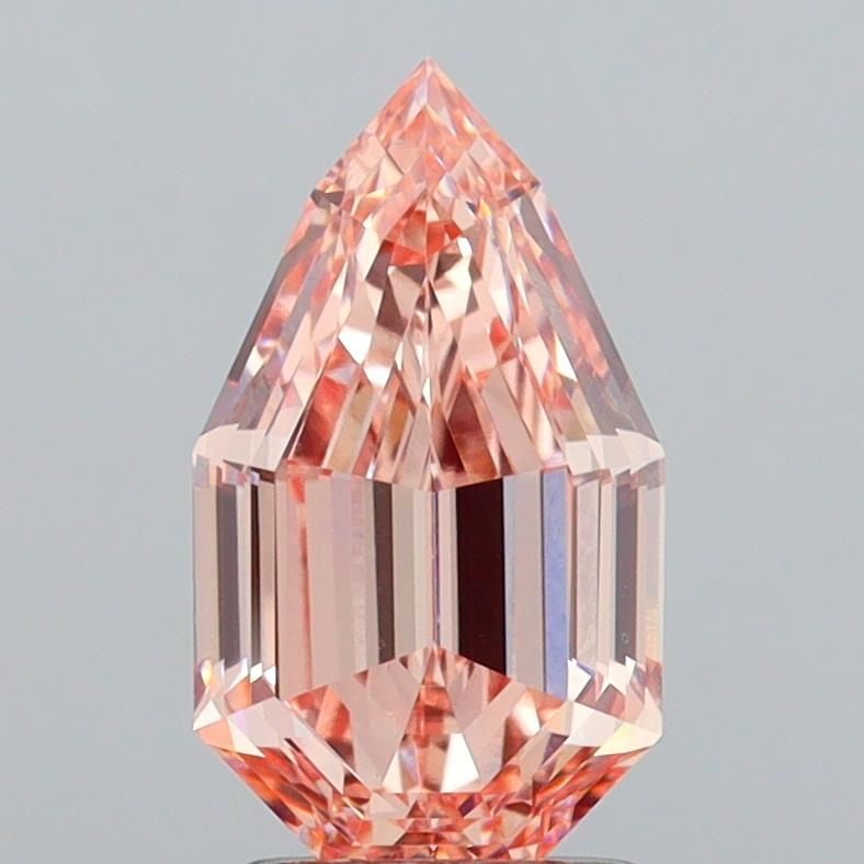 Loose Diamond - PEAR 2.53ct Fancy Vivid Pink VVS2: Loose Diamond - PEAR 2.53ct Fancy Vivid Pink VVS2 Source: This is a real non-mined Diamond that has been grown in a lab Shape: PEAR Carats: 2.53 Color: Fancy Vivid Pink Certification: IGI Video:
