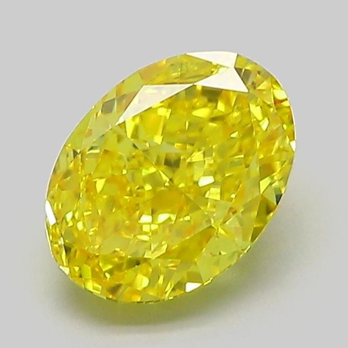 Loose Diamond - OVAL 1.45ct Fancy Vivid Yellow VVS2: Loose Diamond - OVAL 1.45ct Fancy Vivid Yellow VVS2 Source: This is a real non-mined Diamond that has been grown in a lab Shape: OVAL Carats: 1.45 Color: Fancy Vivid Yellow Certification: IGI Video: