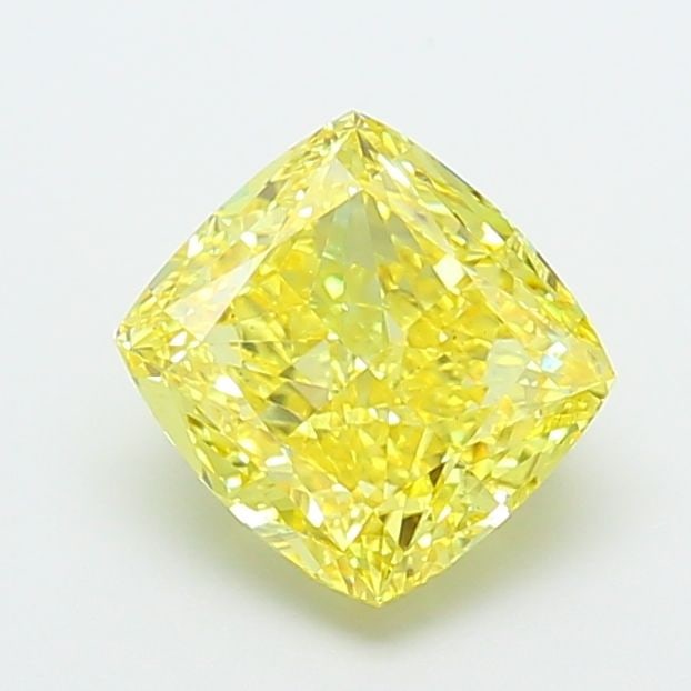 Loose Diamond - CUSHION MODIFIED 2.79ct Fancy Vivid Yellow VS1: Loose Diamond - CUSHION MODIFIED 2.79ct Fancy Vivid Yellow VS1 Source: This is a real non-mined Diamond that has been grown in a lab Shape: CUSHION MODIFIED Carats: 2.79 Color: Fancy Vivid Yellow Cert