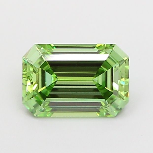 Loose Diamond - EMERALD 1.05ct Fancy Vivid Green VS2: Loose Diamond - EMERALD 1.05ct Fancy Vivid Green VS2 Source: This is a real non-mined Diamond that has been grown in a lab Shape: EMERALD Carats: 1.05 Color: Fancy Vivid Green Certification: IGI Video
