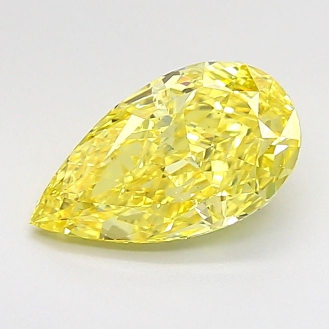 Loose Diamond - PEAR 1.22ct Fancy Vivid Yellow VS1: Loose Diamond - PEAR 1.22ct Fancy Vivid Yellow VS1 Source: This is a real non-mined Diamond that has been grown in a lab Shape: PEAR Carats: 1.22 Color: Fancy Vivid Yellow Certification: IGI Video: