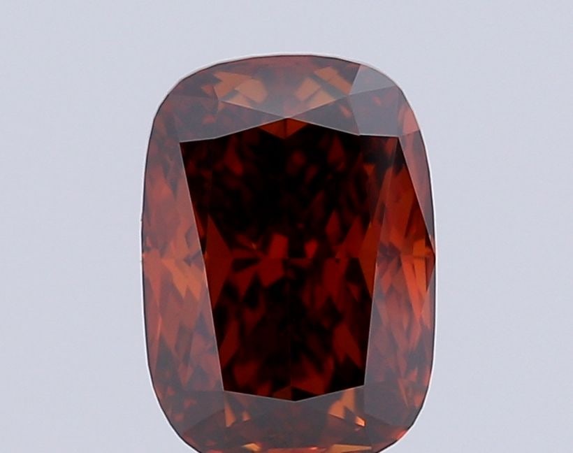 Loose Diamond - CUSHION MODIFIED 2.0ct Fancy Vivid Brownish Orange VS1: Loose Diamond - CUSHION MODIFIED 2.0ct Fancy Vivid Brownish Orange VS1 Source: This is a real non-mined Diamond that has been grown in a lab Shape: CUSHION MODIFIED Carats: 2.0 Color: Fancy Vivid Brow