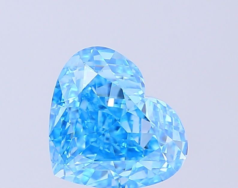 Loose Diamond - HEART 2.66ct Fancy Vivid Blue VVS2: Loose Diamond - HEART 2.66ct Fancy Vivid Blue VVS2 Source: This is a real non-mined Diamond that has been grown in a lab Shape: HEART Carats: 2.66 Color: Fancy Vivid Blue Certification: IGI Video:
