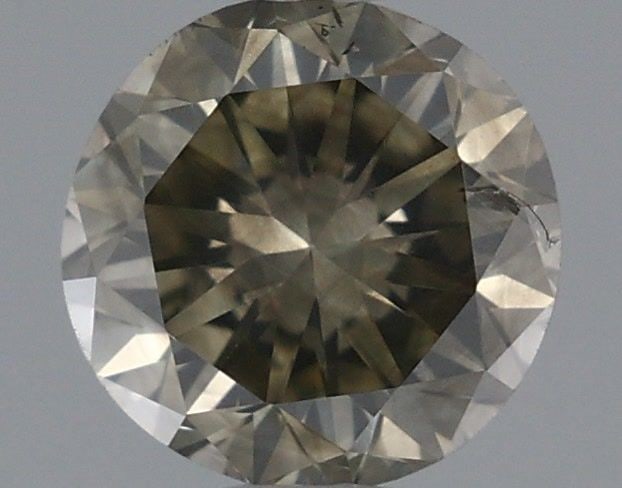 Loose Diamond - ROUND 0.44ct Fancy Dark Yellowish Green Gray: Loose Diamond - ROUND 0.44ct Fancy Dark Yellowish Green Gray Source: Natural Shape: ROUND Carats: 0.44 Color: Fancy Dark Yellowish Green Gray Certification: GIA Video: