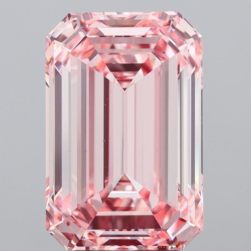 Loose Diamond - EMERALD 4.55ct Fancy Vivid Pink VVS2 (1 of 1)