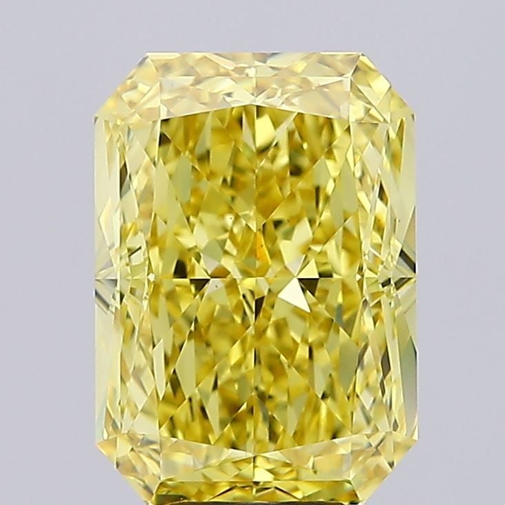 Loose Diamond - RADIANT 7.66ct Fancy Vivid Yellow VS1: Loose Diamond - RADIANT 7.66ct Fancy Vivid Yellow VS1 Source: This is a real non-mined Diamond that has been grown in a lab Shape: RADIANT Carats: 7.66 Color: Fancy Vivid Yellow Certification: IGI Vid