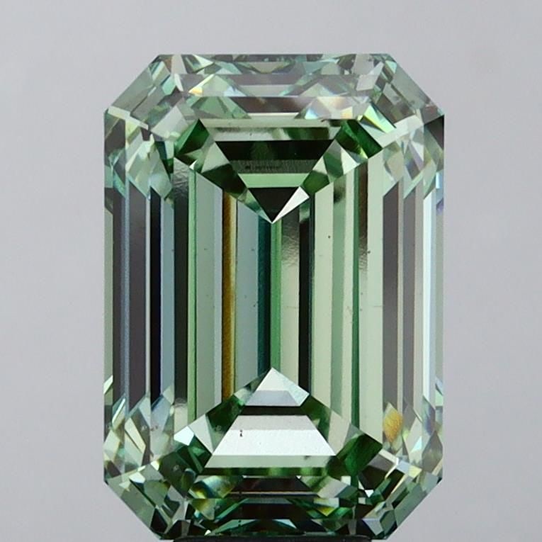 Loose Diamond - EMERALD 10.02ct Fancy Vivid Green VS2: Loose Diamond - EMERALD 10.02ct Fancy Vivid Green VS2 Source: This is a real non-mined Diamond that has been grown in a lab Shape: EMERALD Carats: 10.02 Color: Fancy Vivid Green Certification: IGI Vid