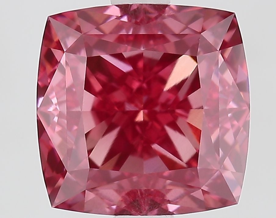 Loose Diamond - CUSHION MODIFIED 3.06ct Fancy Vivid Pink VVS2: Loose Diamond - CUSHION MODIFIED 3.06ct Fancy Vivid Pink VVS2 Source: This is a real non-mined Diamond that has been grown in a lab Shape: CUSHION MODIFIED Carats: 3.06 Color: Fancy Vivid Pink Certifi