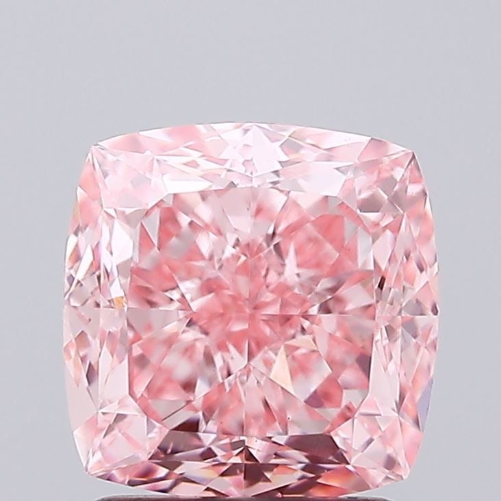 Loose Diamond - CUSHION MODIFIED 2.05ct Fancy Vivid Pink VVS2: Loose Diamond - CUSHION MODIFIED 2.05ct Fancy Vivid Pink VVS2 Source: This is a real non-mined Diamond that has been grown in a lab Shape: CUSHION MODIFIED Carats: 2.05 Color: Fancy Vivid Pink Certifi