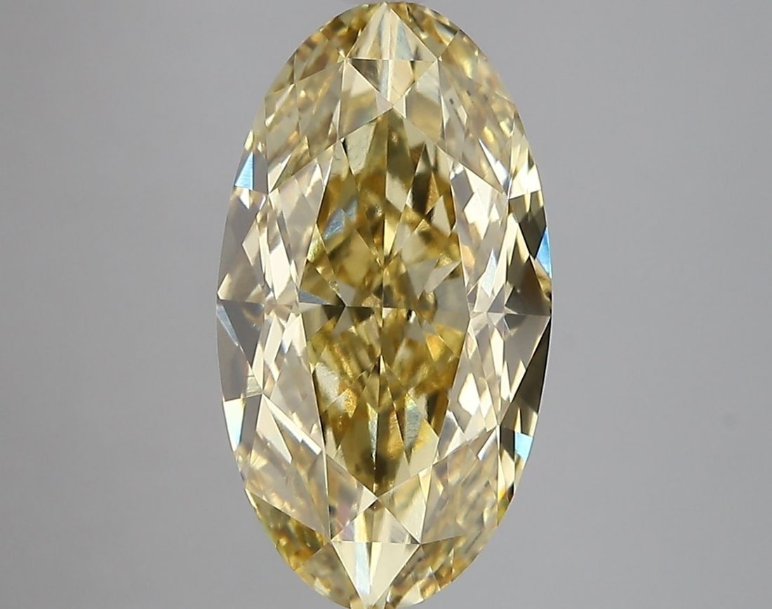 Loose Diamond - OVAL 4.47ct Fancy Yellow VVS2: Loose Diamond - OVAL 4.47ct Fancy Yellow VVS2 Source: This is a real non-mined Diamond that has been grown in a lab Shape: OVAL Carats: 4.47 Color: Fancy Yellow Certification: IGI Video: