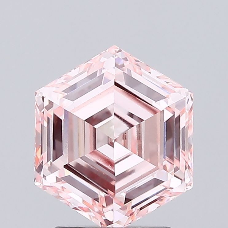 Loose Diamond - HEXAGONAL 2.05ct Fancy Intense Pink VS1: Loose Diamond - HEXAGONAL 2.05ct Fancy Intense Pink VS1 Source: This is a real non-mined Diamond that has been grown in a lab Shape: HEXAGONAL Carats: 2.05 Color: Fancy Intense Pink Certification: IGI