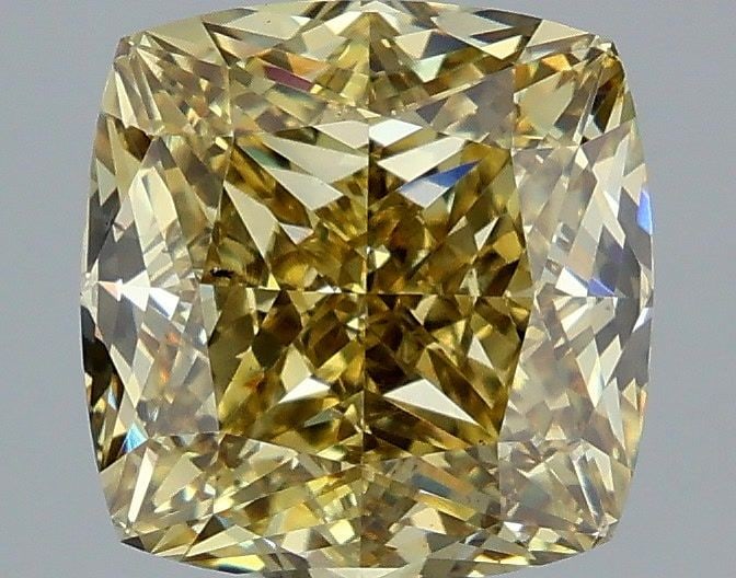 Loose Diamond - CUSHION MODIFIED 4.0ct Fancy Intense Yellow VS2: Loose Diamond - CUSHION MODIFIED 4.0ct Fancy Intense Yellow VS2 Source: This is a real non-mined Diamond that has been grown in a lab Shape: CUSHION MODIFIED Carats: 4.0 Color: Fancy Intense Yellow Ce